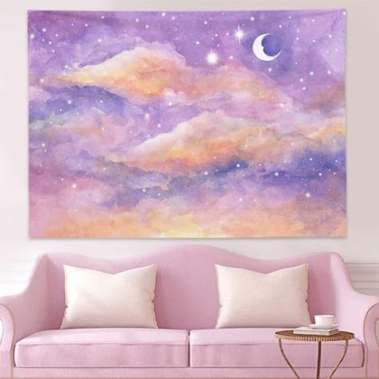 Purple Landscape Tapestry Wall Hanging Home Decoration Home