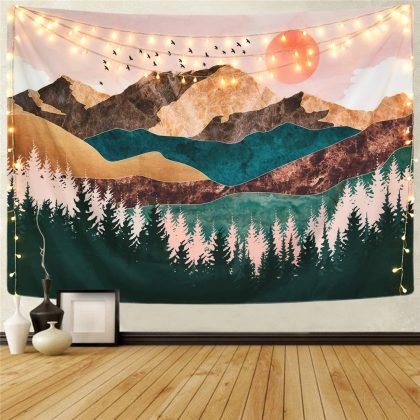 Abstract Landscape Mountain Tapestry Wall Hanging Home Decor