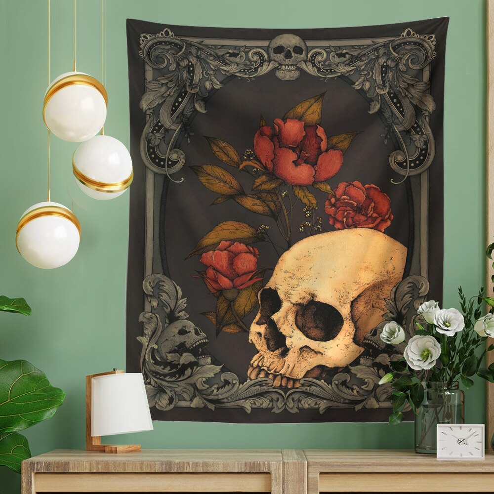 Skull-Floral-Tapestry-Skeleton-Wall-Hanging-Aesthetics-Gothic-Wall-Tapestries-Bedroom-LivingRoom-Witchcraft-Hippie-Wall-Carpet-1