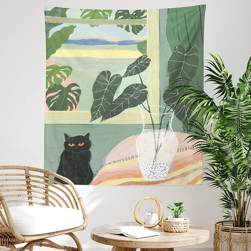 Spring-Botanical-Flower-Print-Tapestry-1-Piece-1