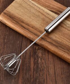 Stainless Steel Manual Self Turning Egg Beater
