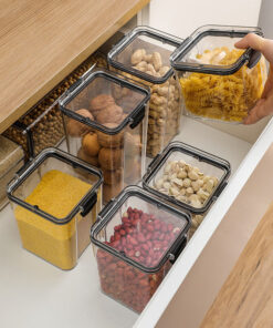 Alternative view of 4pcs Clear Food Storage Box Container With Lid
