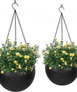 2PCS Self Watering Hanging Flower Planters Pot