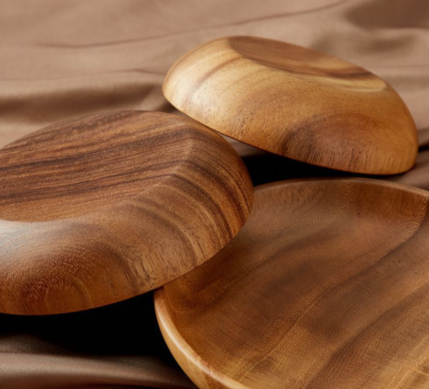 Kitchen Round Wooden Dried Fruit Tray - Image 2