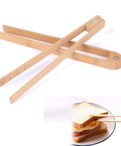 Alternative view of 2 Pieces Of Magnetic Bamboo Baking Wooden Tongs