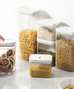 4 Pcs/Set Kitchen Storage Boxes Transparent Glass Sealed