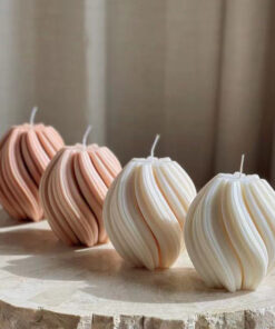 4PCS 3D Unique Swirl Aromatic Scented Candles Home Decorative