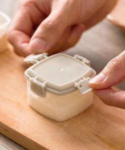 4 PCS Square Plastic Box Containers Portable Kitchen Storage