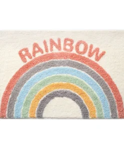 Alternative view of Soft Non-Slip Bathroom Carpet Rainbow Print Doorway