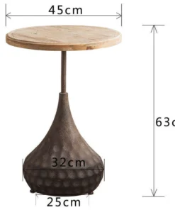 Alternative view of American Retro Small Round Coffee Table Brown