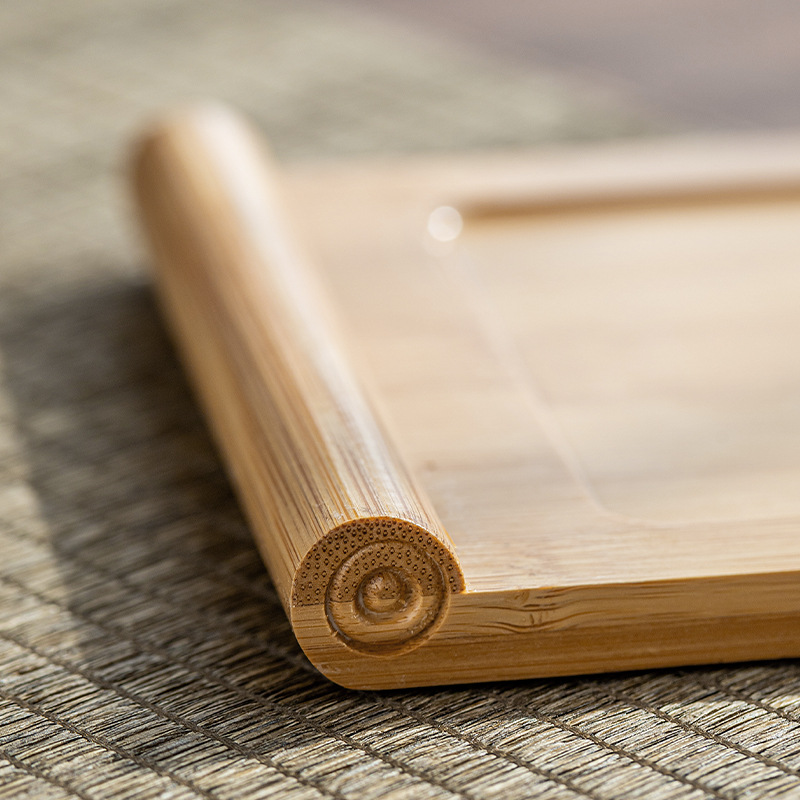 Bamboo Tray Rectangular Japanese Bamboo Wood Home Tea Tray - Image 3
