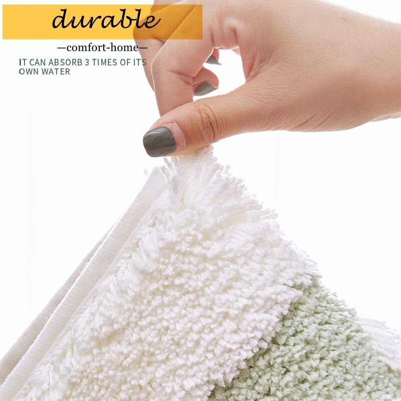 Green Daisy Bathroom Mat Door Entrance Rug - Image 4