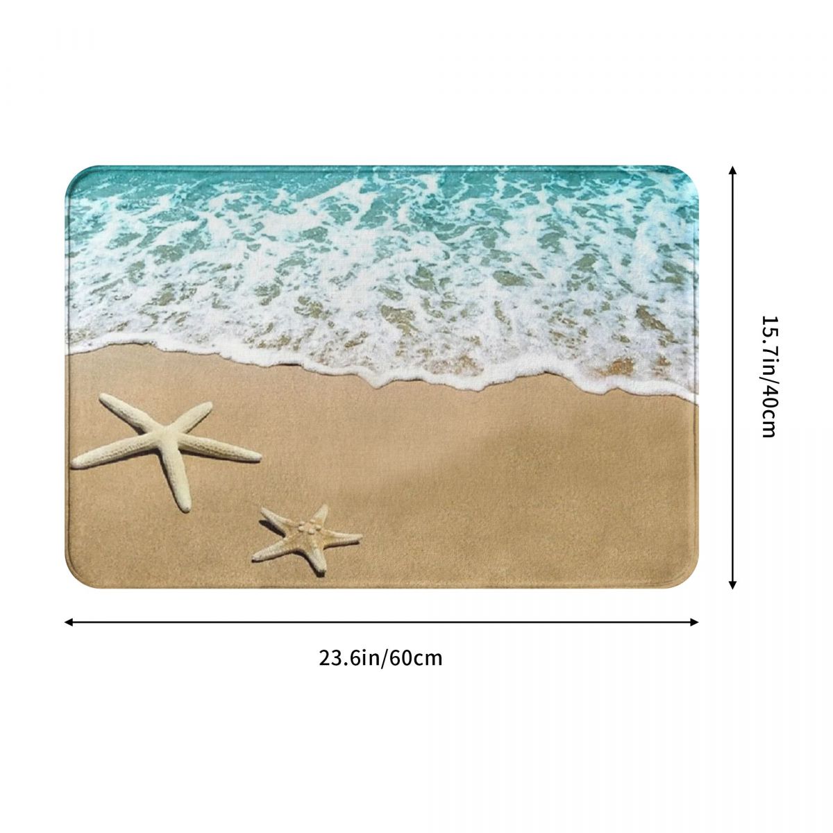 Beautiful Scenery Sea Stars Doormat Rectangle Bathroom - Image 4