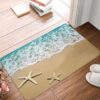 Beautiful Scenery Sea Stars Doormat Rectangle Bathroom
