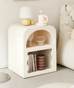 Bedside Table Nightstands White Cabinet Wooden