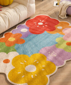 Colorful Flower Home Decoration Rug