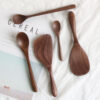 Black Walnut Wooden Creative Simple Kitchen Utensils Spoon with Long Handle