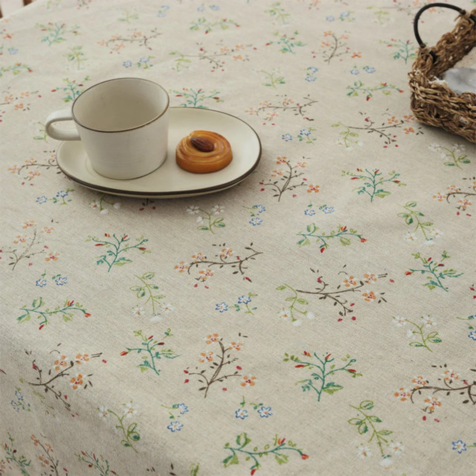 Bloom Table Cover with Lace Customizable Blending Flower Tablecloth - Image 3