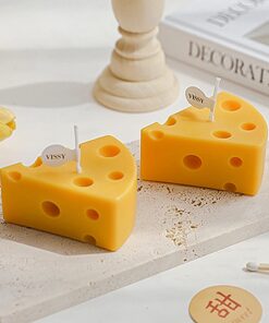 2PCS Kawaii Cheese Scented Aromatic Candle Creative Decorative