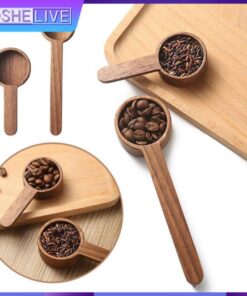 Coffee Beans Powder Walnut Wooden Kitchen Measuring Spoon