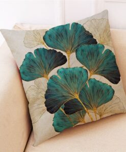 Leaf Cotton Linen Pillow Case 45x45cm