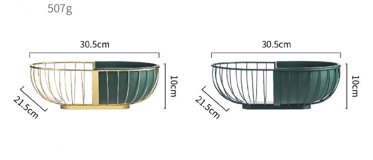 Nordic Style Iron Fruits Snacks Storage Basket Home Decoration - Image 5