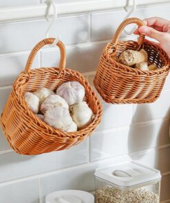 Handwoven Fruit Vegetable Wall Hanging Basket