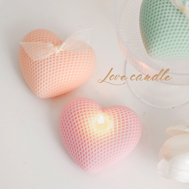 5PCS Cute Heart Shape Decorative Aromatic Candles Set - Image 6