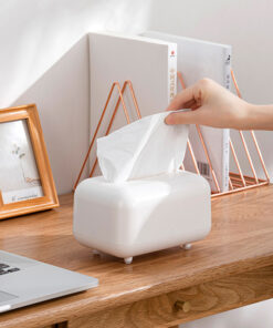 White Plastic Household Simple Tissue Box