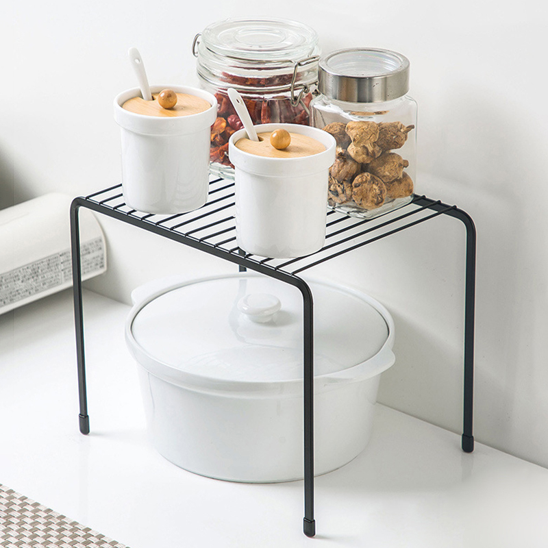 Iron Kitchen Storage Rack Closet Shelf Dish Drying Rack - Image 5