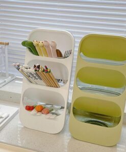 Alternative view of Kitchen Cutlery Storage Box Drain Rack Chopsticks Holder
