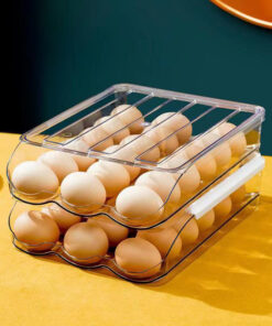 Alternative view of Kitchen Drawer Egg Storage Box Stackable Rolling Egg Boxes