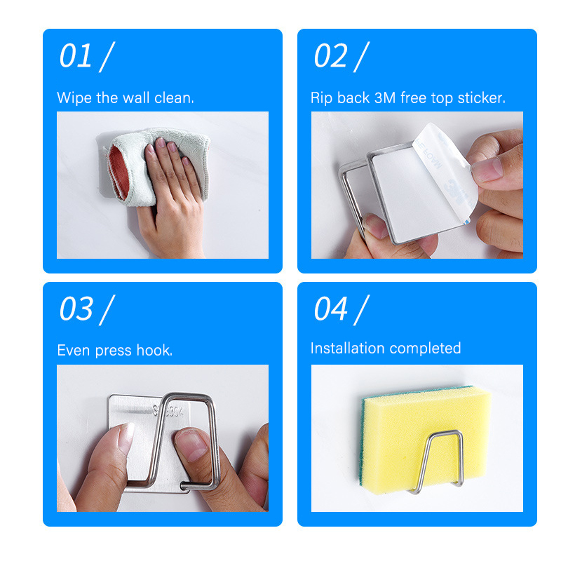 Kitchen Organizer Sponge Holder Soap Drying Rack - Image 4