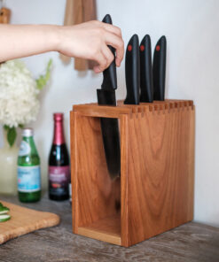 Knife Holder Solid Upscale Wood Japanese Knife Block Shelf