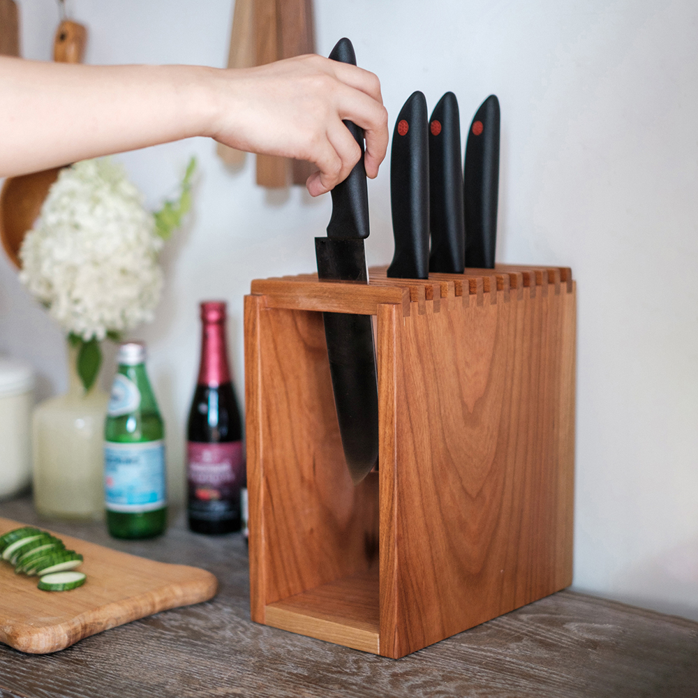 Knife Holder Solid Upscale Wood Japanese Knife Block Shelf