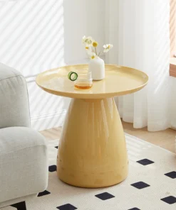 Balcony Round Coffee Table Yellow