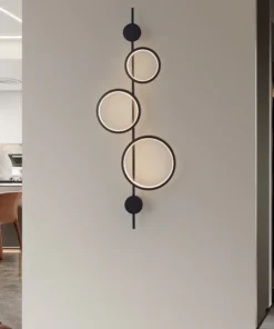 Modern Interior Led Wall Light Creative Round Black