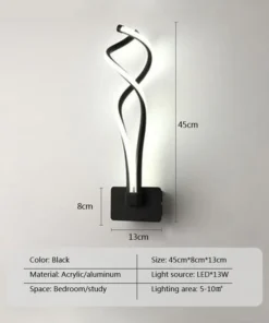 Alternative view of Modern Minimalist LED Wall Lamp Home Wall Sconce