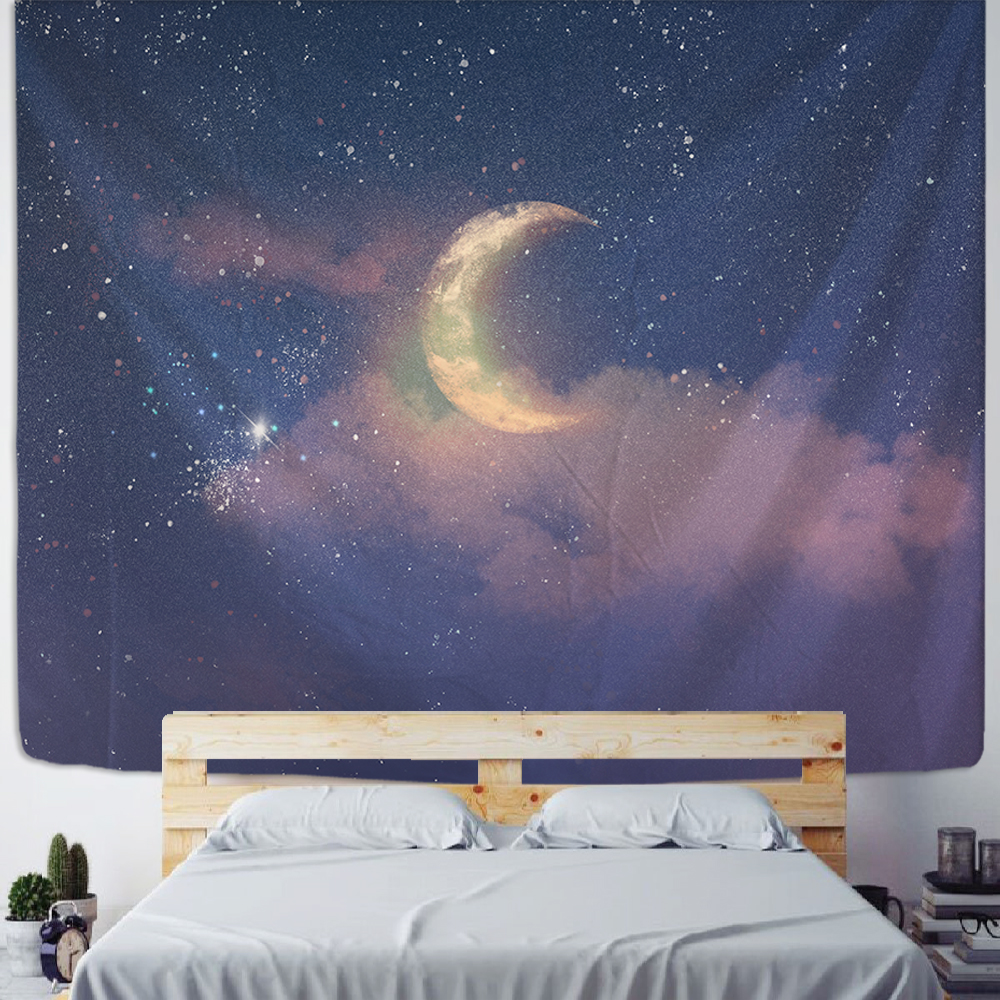 Starry Sky Moon Tapestry Room Decor - Image 4