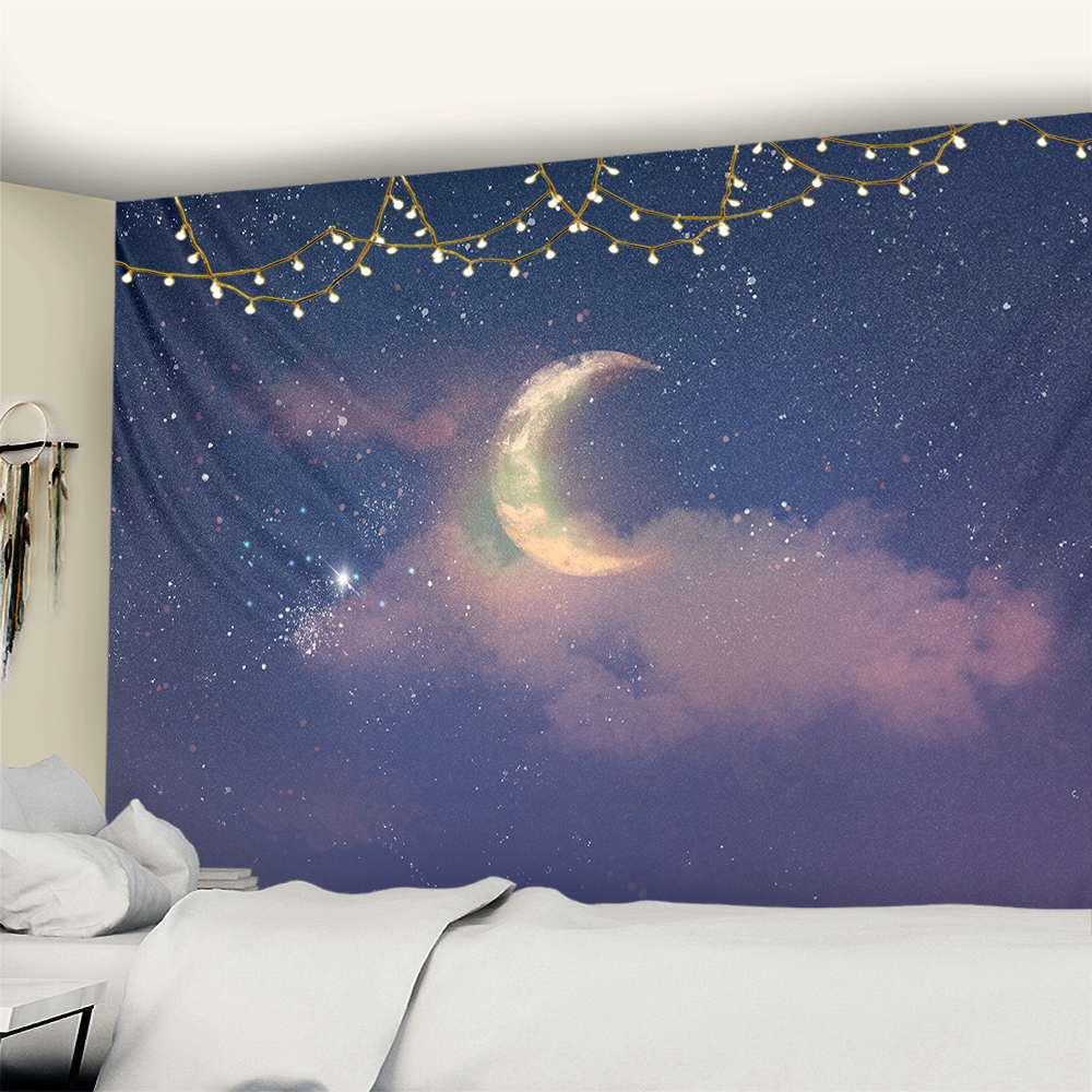 Starry Sky Moon Tapestry Room Decor - Image 5