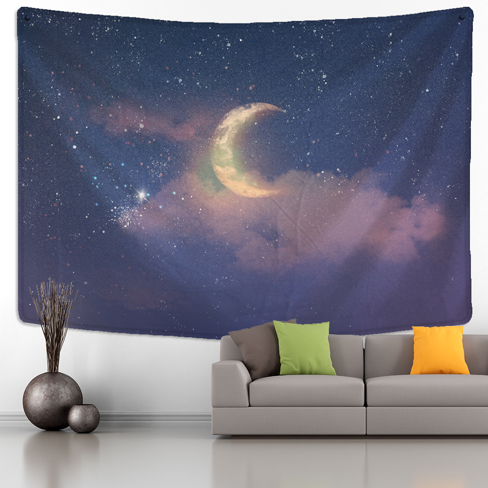Starry Sky Moon Tapestry Room Decor - Image 6