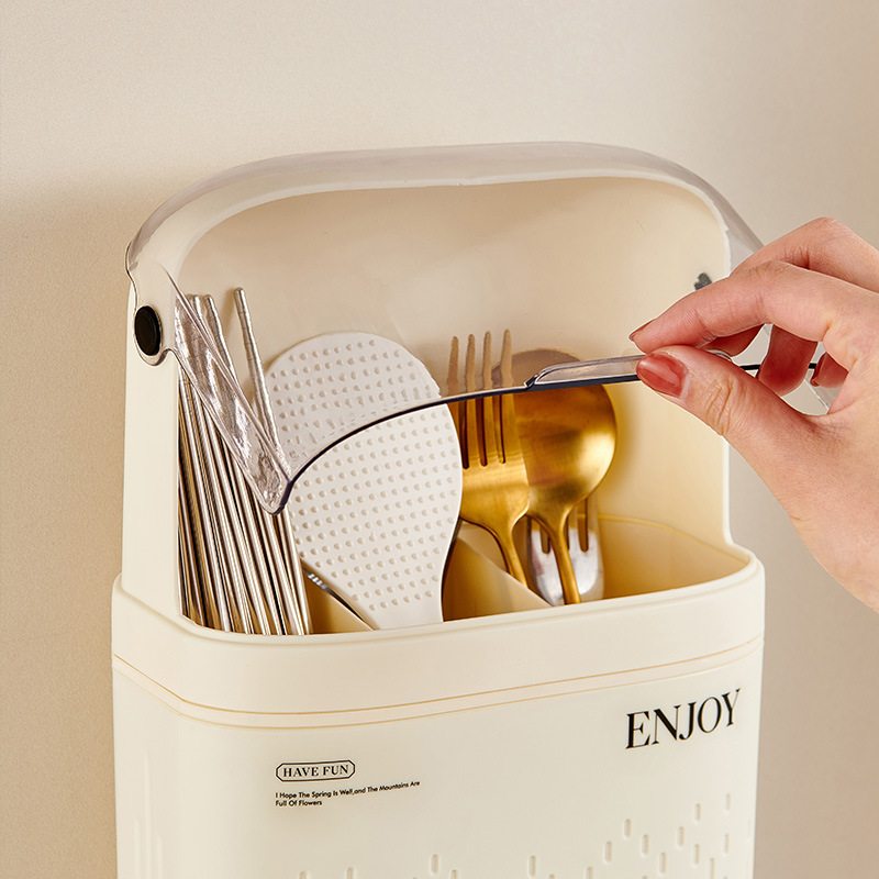 Multifunctional Spoon Fork Chopstick Storage Holder - Image 3