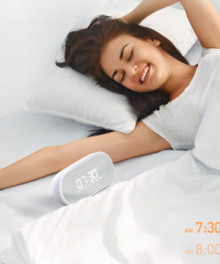 Alternative view of Acrylic Desktop Alarm Clock, White