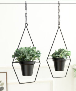New Nordic Metal Hanging Flower Plant Pot Basket for Home Balcony Decoration Vase