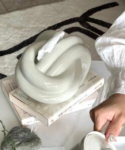 Alternative view of Nordic Ceramic Napkin Box Coffee Table Decorative