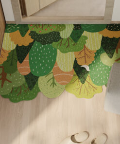 Alternative view of Nordic Green Trees Home Mats Decoration Living Room Doormat Carpet