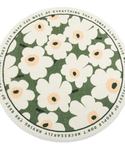 Alternative view of Nordic Round Carpet Living Room Flower Rug