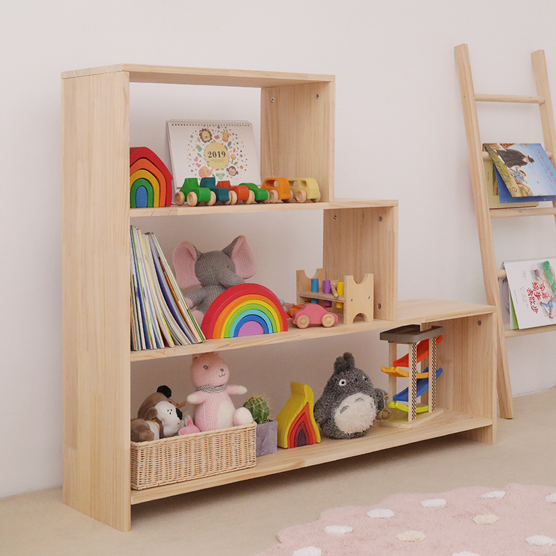 Nordic Solid Wood Children's Toy Storage Rack - Image 2