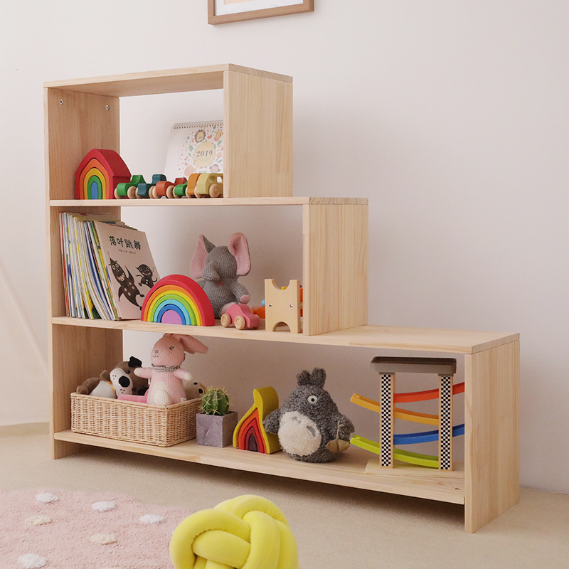 Nordic Solid Wood Children's Toy Storage Rack - Image 3