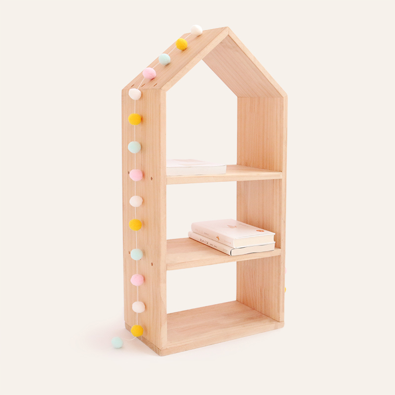 Nordic Solid Wood Kid's Bookcase Shelf - Image 2